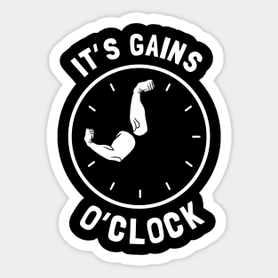 It's Gains O'Clock Sticker